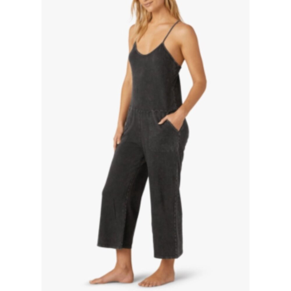 Beyond Yoga Breezy‎ Jumpsuit straight crop beach charcoal sz S